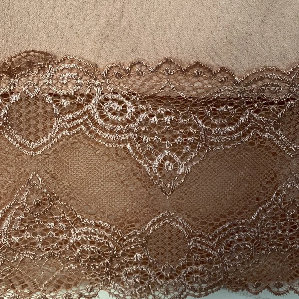 NWT Forever 21 Nude Dress with Lace details Size L - Picture 4 of 7
